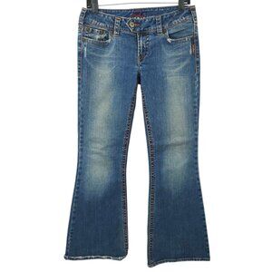Silver Jeans Tuesday Flare Denim READ Womens 30x30.5 Low Rise Distressed